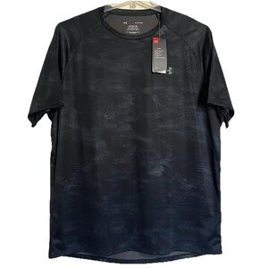Under Armour Heat Gear The Tech Tee Black Short Sleeve Moisture Wicking Men’s XL